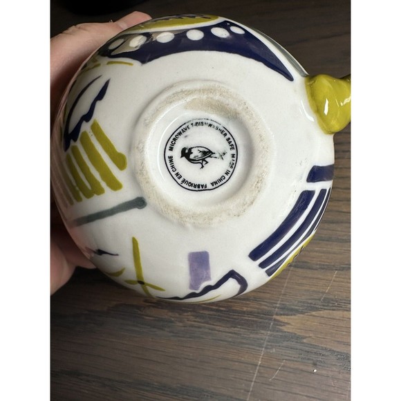 Anthropologie Orchid Pavilion Moss Green Floral Coffee Tea Mug - Picture 6 of 6